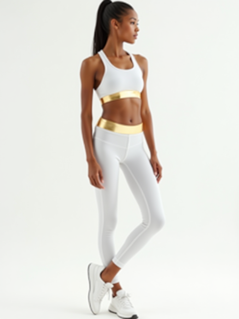 Bland Athletic Set — White/Gold